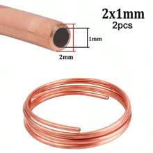 1M/2M Soft Metal Coil Outer Diameter 2~8mm Inner Diameter 1~6mm Metal Wire Tube Air Conditioning Heat Dissipation DIY Crafts