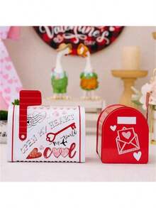 Trang trí ngày lễ tình nhân Trang trí không khí trong nhà Hộp thư ngày lễ tình nhân Hộp thiếc Hộp quà phong bì - Nhiều màu - Xem 5