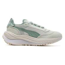 Puma Zapatillas deportivas de caña baja unisex Rider Elite, ligeras, cómodas, calzado casual retro - Blanco-Verde Musgo - Ver 2