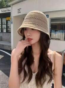 4 Colors Available, 2025 New Summer Hollow-Out Bucket Hat For Women, Breathable Thin Sun Hat, Stylish Bucket Sun Hat