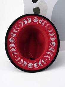 1 pièce Chapeau de cowboy/cowgirl en feutre unicolore unisexe, chapeau personnalisé avec des gouttes peintes à la main, chapeau Panama confortable, fedora de style britannique de luxe, casquette ronde de style punk original pour l'extérieur - Look élégant, nouveau chapeau de cowgirl vintage pour le style de rue, esthétique élégante, convient pour les dîners, les soirées à thème et les célébrations occidentales