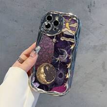 Witchy Night Sky Themed Phone Case Featuring Enchanting Celestial Designs Compatible With Iphone 16 15 14 13 12 And 11 Pro Models Made Of TPU Protective Material Perfect For Astrology Lovers Friends And Special OccasionsSuitable For IPhone 17 Air - 銀色 - 查看 6