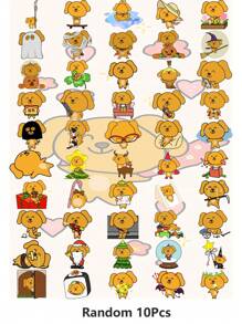 50pcs/Pack Funny Cute Dumb Dog Sticker Decorations, Waterproof For Water Bottle, Phone, Fridge