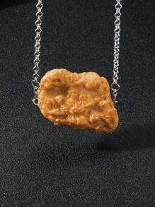 1 Stück Lustige Anhänger Halskette Mit Gebratenen Hähnchen Nugget Für Die Food Festival Für Herren