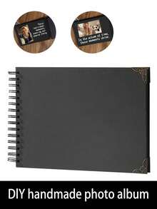 1 件 20 页剪贴簿，含 40 页空白页，手工制作的黑色相册，适用于婚礼宾客簿、周年纪念册、毕业纪念品、DIY 家庭相册，是圣诞节、感恩节或新年的绝佳礼物 - 彩色 - 查看 2