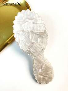 Personalized Acetate Hair Comb With Handset Diamonds, Cute & Elegant Air Cushioned Compact Pocket Comb, Multi-Functional, Ornamental, Letter, Solid Color, Exquisite, Stylish, Vintage, Modern, Colorful, Leisure, Basics, Casual, Soft, Unique, Customized, Personalized, Custom, Ideal Gifts For Her, Girlfriend, Her, Grandparents - Multicolor - View 21