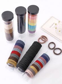 40/20pcs Women High-End Simple Elegant Black/Khaki/Colorful Hair Ties, Fashion Versatile Hair Accessories Suitable For Daily Outings, Ponytails, Makeup Matching