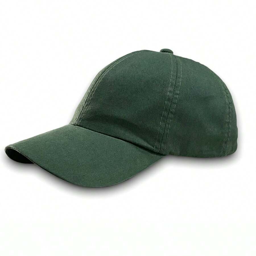 Unisex Dad Hat In 100% Cotton Twill, Plain Curved Brim – Minimalist, Light And Comfortable - 軍綠色 - 查看 1