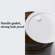 4 piezas de tarros de vidrio marrón con tapas, botellas para mascarillas faciales, contenedores recargables para cosméticos, tarros para ungüentos, contenedores de vidrio grueso de alta calidad para cremas, lociones, velas