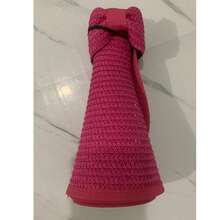 1 件可折叠夏季宽边帽，便携式户外防晒帽，蝴蝶结沙滩帽，包含保养说明（如果帽子在交付时出现略微扁平的情况）