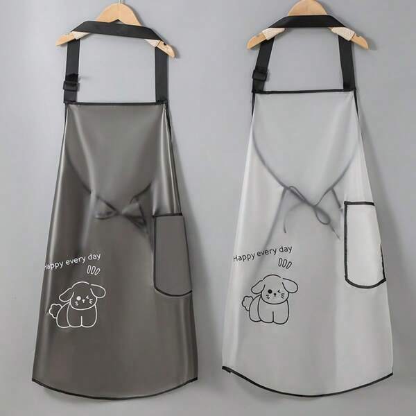 Waterproof, Oil-Resistant Soft Leather Apron, Suitable For Restaurants, Kitchens, Seafood Markets, Canteens, Supermarkets As Work Uniform