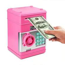 Creative Safety Vault Large Capacity Money Saving Box, Password Protected Coin Piggy Bank
