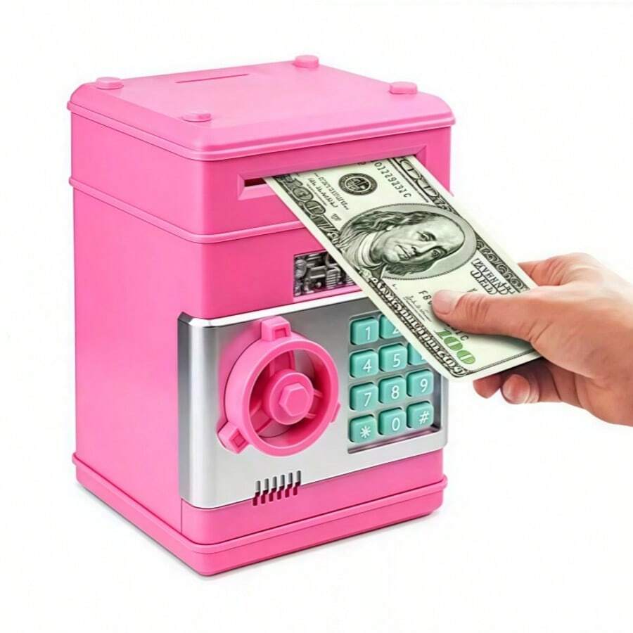 Creative Safety Vault Large Capacity Money Saving Box, Password Protected Coin Piggy Bank