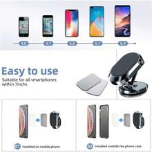 Rotatable Magnetic Car Phone Holder Magnet Smartphone Support GPS Foldable Phone Bracket In Car For