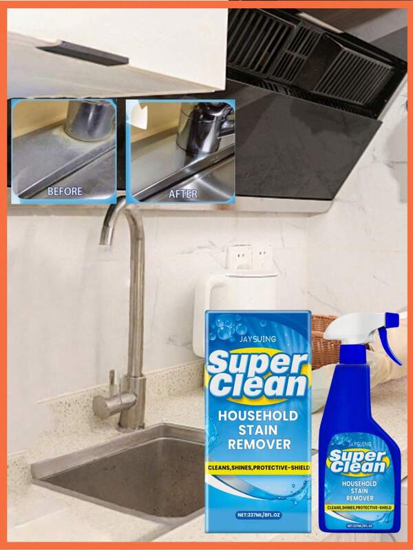 JAYSUING Household Stain Cleaner Oil Pollution Cleaning, Universal Mild Formula For Kitchen And Bathroom, Long-Lasting Brightness