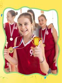 12 件 - 婴儿洗礼金奖杯，迷你奖杯，约 4 英寸塑料奖杯，适用于运动、比赛、才艺表演、拼字比赛、生日派对礼物、激励婴儿礼物、男孩和女孩的礼物