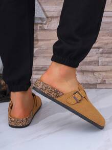 Men's Casual Simple Suede Slip-On Loafers Mule Slippers