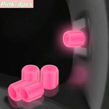 4 pièces/couleur aléatoire Capuchons de valve de pneu lumineux pour voiture, véhicule électrique, moto, vélo, camion, couvercles de valve super lumineux et réfléchissants