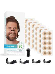 30 piezas/60 piezas Dilatador de nariz magnético negro, diseño magnético resistente, clip nasal ergonómico, sin presión y cómodo, doble refuerzo de la adsorción magnética y el clip nasal, liviano y portátil, reutilizable, ajuste flexible, alivia efectivamente la congestión nasal, mejora la suavidad de la respiración, adecuado para deportes y ejercicios