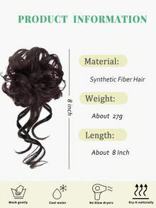 龙须双丸子头合成假发花苞头仿真发圈自然蓬松慵懒神器可爱卷发假发包、发圈、发饰、马尾夹、发圈、发橡皮筋