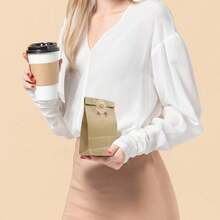 200/100 个纸质礼品袋，便携式纸袋，零食袋，适合餐厅和家庭使用，适用于蔬菜、购物、糖果、午餐、杂货、饼干、食品包装袋、旅行、户外、生日派对、婚礼、万圣节、圣诞节、返校 - 礼品袋，万圣节礼物 - 彩色 - 查看 6