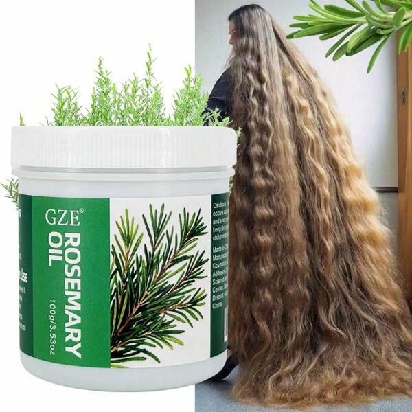GZE 100% Pure Organic Rosemary Oil Long Lasting Lightweight Hair Essential Oil Moisturizing For Hair Strengthens And Scalp