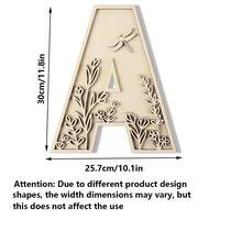 1 件木制装饰品，字母设计家居装饰工艺品