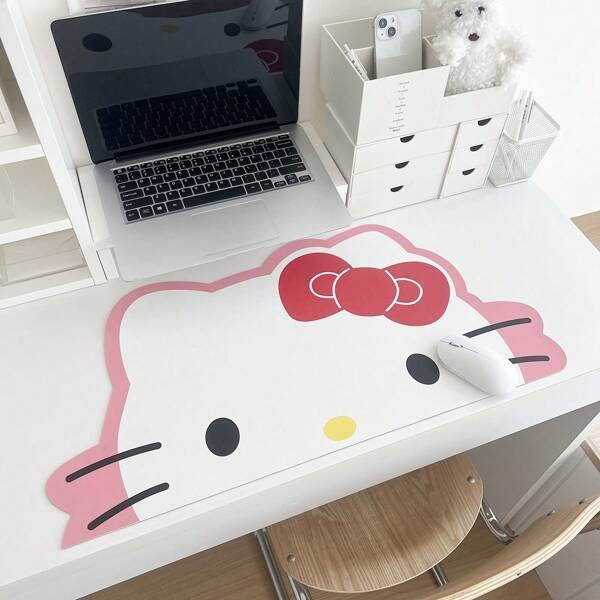 Sanrio 1pc Sanrio Characters (Hello Kitty, Melody, Kuromi, Cinnamoroll, Pom Pom Purin) Dual-Sided Desk Mat - Adorable & Sweet, Waterproof, Non-Slip, Stain Resistant Mousepad - Ideal For Halloween & Christmas Gifts, Cartoon Design, Office Desk Mat, Perfect Gift School Supplies,Back To School