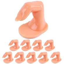 Práctica de arte de uñas, dedos de plástico falsos con uñas para entrenamiento y exhibición del arte de uñas, herramientas de manicura, 10 piezas - 10 piezas - Ver 1