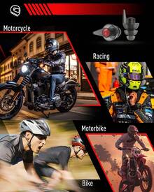 Motorcycle Ear Plugs, 3pairs Reusable Earplugs For Wind Noise Reduction-Comfortable Ear Protection Under Helmet For Motocycles,Motobike,Racing-Gifts For Motorcycle Lovers (24dB) - Multicolor - View 9