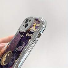 Witchy Night Sky Themed Phone Case Featuring Enchanting Celestial Designs Compatible With Iphone 16 15 14 13 12 And 11 Pro Models Made Of TPU Protective Material Perfect For Astrology Lovers Friends And Special OccasionsSuitable For IPhone 17 Air - 銀色 - 查看 7