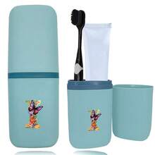 1pc Toothbrush Box Portable Detachable Organizer Case Mouthwash Cup Travel Toothbrush Storage Container Dustproof And Waterproof Toothpaste Holder Suitable Travel Accessories For Business Travel Initial Name 26 Letters Pattern - Blue - View 63
