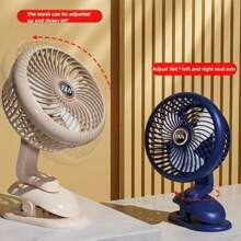 RAF MIni Fan ,USB Outdoor Turbo Fan, Portable Design Desktop Upgrade Base That Can Be Clamped, Equipped With Night Light Function, Suitable For Indoor Rooms, Student Dormitories, Essential Fan For Spring And Summer, Summer Life Festival Gift Fan.
