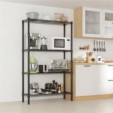 4-Tier Metal Shelving Unit, Adjustable Shelf Organizer For Garage Kitchen, Storage Rack Capacity For 1100 Lbs, 36"W X 14"D X 55"H, Black - 多色 - 查看 3