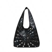 Casual Versatile High-End Chic Middle-Aged Mother Handbag, Lightweight Luxury Simple Tote Shoulder Bag With Large Capacity