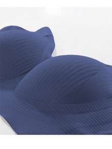 Full Coverage Adjustable Bra, Wirefree Lift & Support For Big Bust, Minimizes Underboob, Plus Size - Blue - View 6