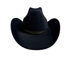 Sombrero Vaquero Texano Unisex Tallas y Colores Economico - Negro - Ver 3