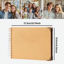 1 件 20 页剪贴簿，含 40 页空白页，手工制作的黑色相册，适用于婚礼宾客簿、周年纪念册、毕业纪念品、DIY 家庭相册，是圣诞节、感恩节或新年的绝佳礼物 - 彩色 - 查看 10