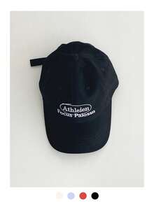 1pc 女士简约蓝色字母棒球帽,春季新款大码加深百搭显小脸,极简软顶鸭舌帽,复古字母鸭舌帽百搭时尚帽子防晒街头风 - 棒球帽 - 查看 21