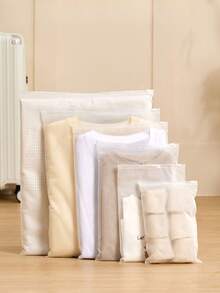 10 cái/12 cái/15 cái/20 cái/25 cái Túi đựng đồ du lịch, Túi đựng đồ di động dày PE, Túi đựng đồ trong suốt chống thấm nước dùng để phân loại quần áo - Nhiều màu - Xem 13