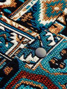 Men's IN Street Style Vintage Colorful Printed Rave Long Sleeve Cropped Stand-Up Collar Jacket , Button Up Jacket , Varsity Jacket Men, Men Jacket , Motorcycle Jacket,Fall And Winter Men Going Out Fashion Colorful Graphic Jacket, For Friends, Husband, Boyfriend Gifts - 黑色 - 查看 7