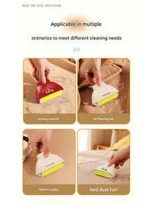 1pc Mini Washable Portable Lint Roller, Powerful Cleaner Suitable For Bed, Clothes, Sofa, Desk And Various Surfaces, Washable Sticky Roller, Multi-Functional Portable Hair Remover, Pet Hair Cleaning Tool, Washable Sticky Roller, Powerful Portable Hair & Dust Cleaner - Multicolor - View 8