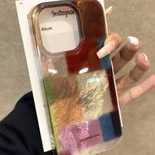 Funda para phone 16 Pro Max/15/14 Plus/13/12/11, diseño de rejilla glaciar, protectora - transparente - Ver 3