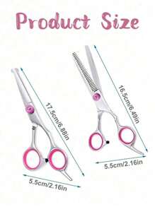 Professional Pet Grooming Scissors Set With Safety Round Tips, Stainless Steel Dog/Cat Shears, Thinning Scissors, Curved Scissors And Comb