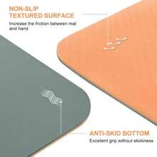 WESTTUNE Yoga Mat Non Slip,  Ilates Fitness Mats Anti-Tear Exercise Yoga Mat With Carrying Strap And Bag For Women
