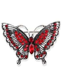 1 pieza Broche de solapa de aleación de zinc con diseño de mariposa, accesorio de alta gama para decorar abrigos, sombreros, bolsos, mochila unisex para la escuela