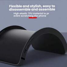 1个手机壳，1个手机壳，黑色手机壳，黑色手机壳，防摔，耐磨，亲肤，不褪色，手机壳，手机保护套，手机壳，手机套，防摔手机壳，黑色手机壳，简约手机壳，纯色手机壳，黑色手机壳 - 黑色 - 查看 5