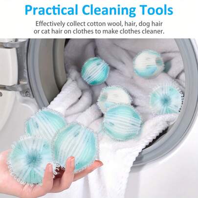 Reusable Pet Hair Removal Washing Machine Balls Durable Lint Trap Fur-Free Laundry Essential