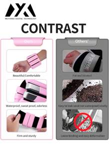 MEIYIXING Bandas de peso para pierna o muñeca MEIYIXING, ajustables, de material de silicona color rosa amigable con la piel, para yoga, baile, gimnasio y entrenamiento de resistencia