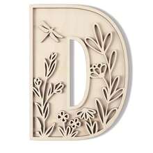 1 件木制装饰品，字母设计家居装饰工艺品